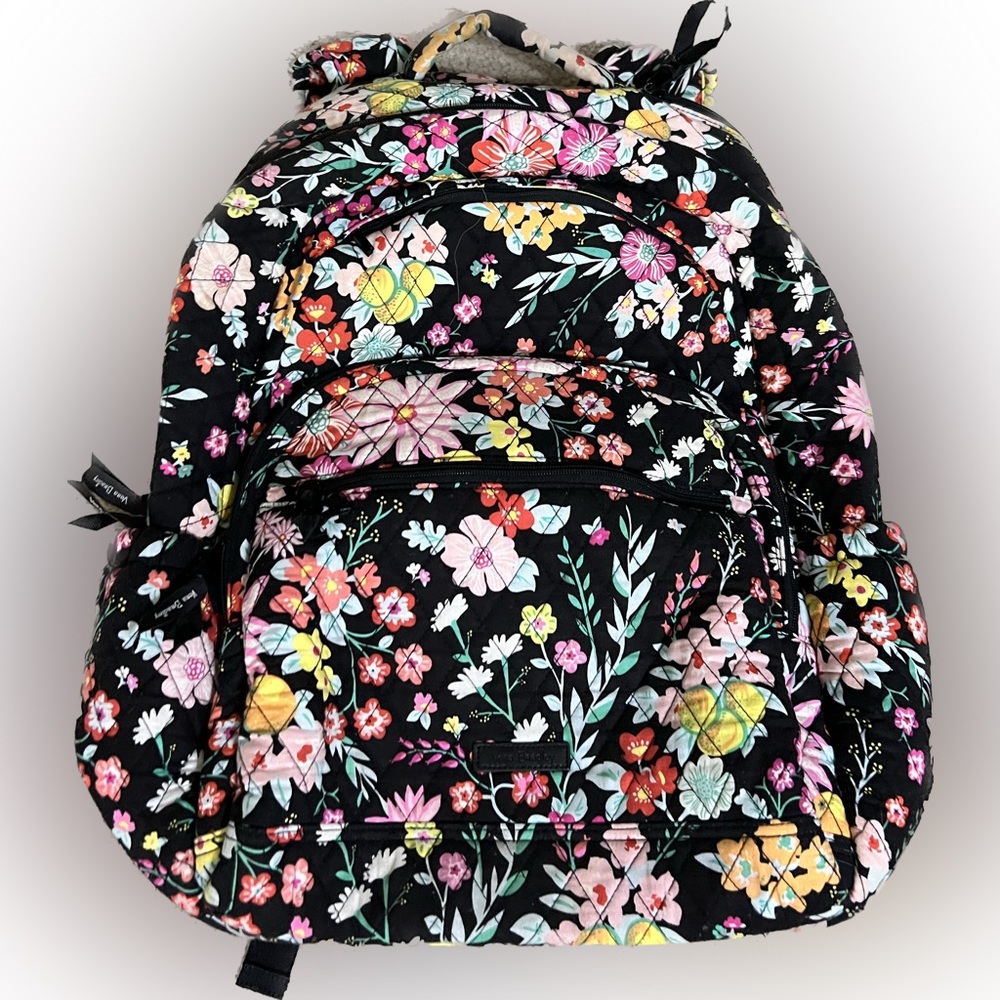 Vera Bradley floral black backpack backpack